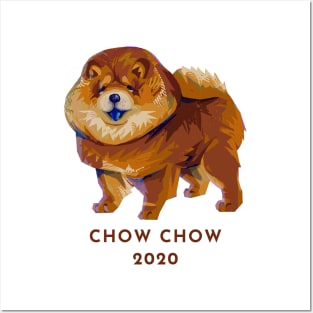 Cute Modern Chow Chow Dog Doggo Puppy - Vote Chow Chow 2020 Posters and Art